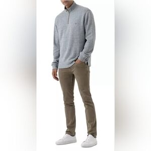 Rodd And Gunn Gray (Fog) Alton Ave Sweater Quarter Zip Euc Like New L Men's